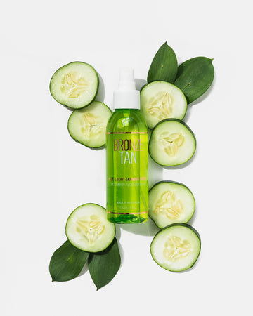 tanning water - face and body water - cucumber tanning water - bronze tan tanning water